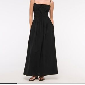 Abercrombie Smocked Tie Front Maxi Dress